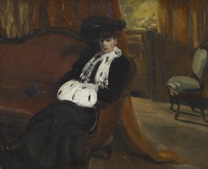 O Arminho Muff, c.1903 de William James Glackens